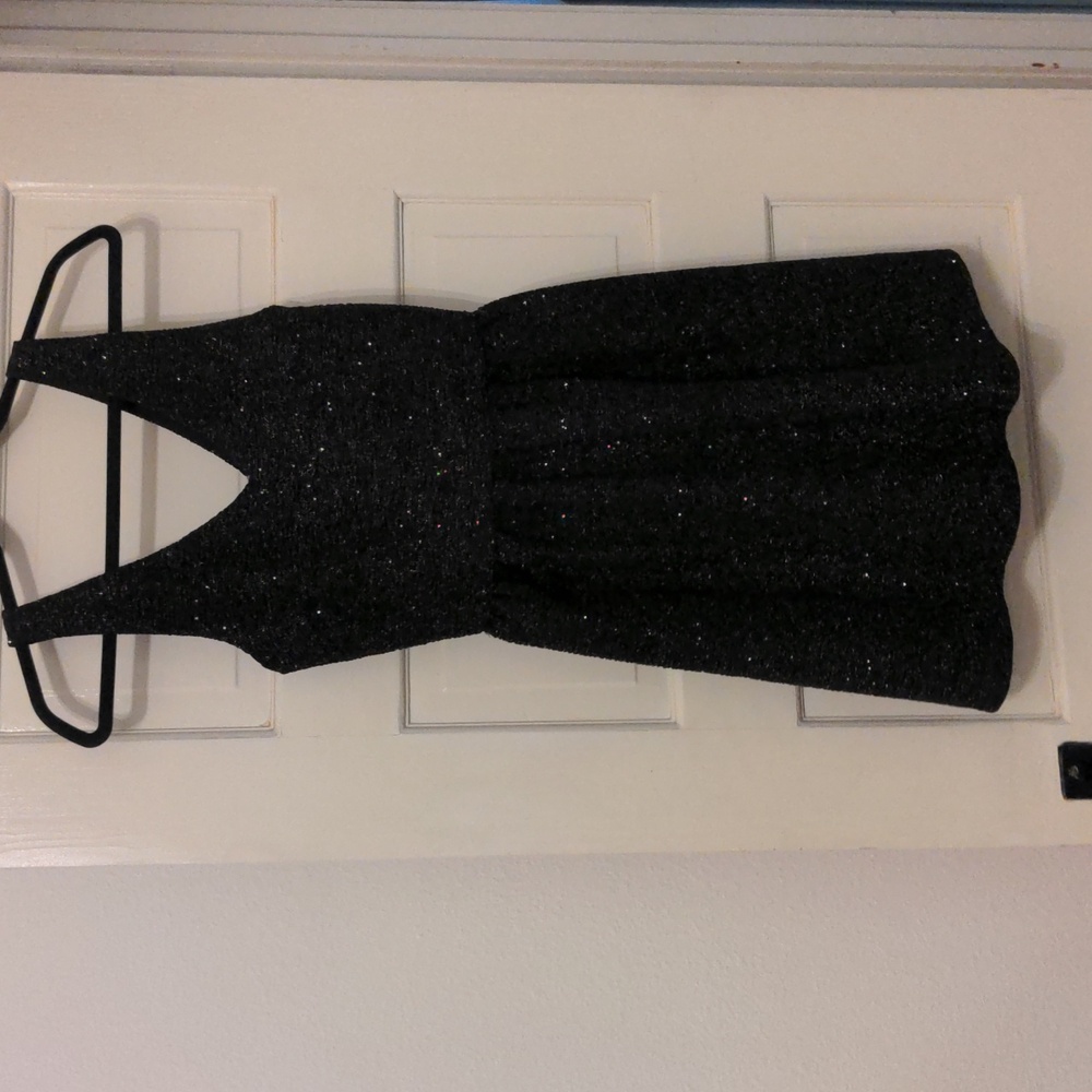 Black and gold thread dress